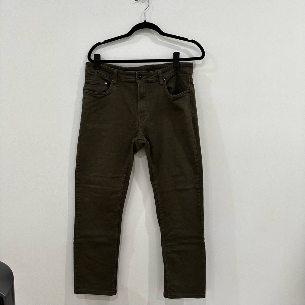Jach's New York Stretch Slim Fit Pant | Olive Green | Size: 34x32